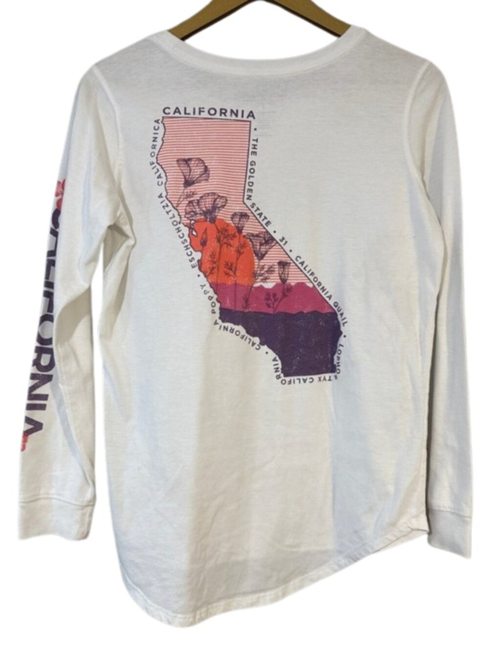 2/$20 State of Mind California Graphic Long Sleeve Tee Poppy Floral Pocket Shirt